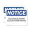 Signmission Electrical Room Access From Inside, 10 in W x Rectangle, Vinyl Decal OS-2PACK-NS-D-710-L-11683 - alternate 1